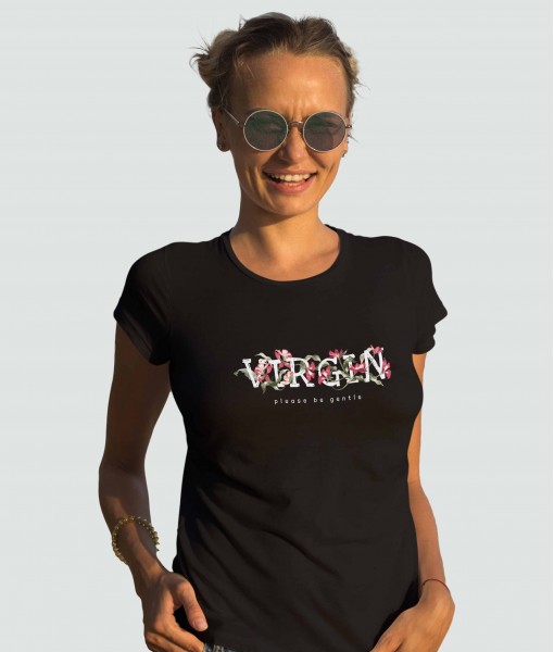 Дамска тениска с щампа Арт VIRGIN Be Gentle